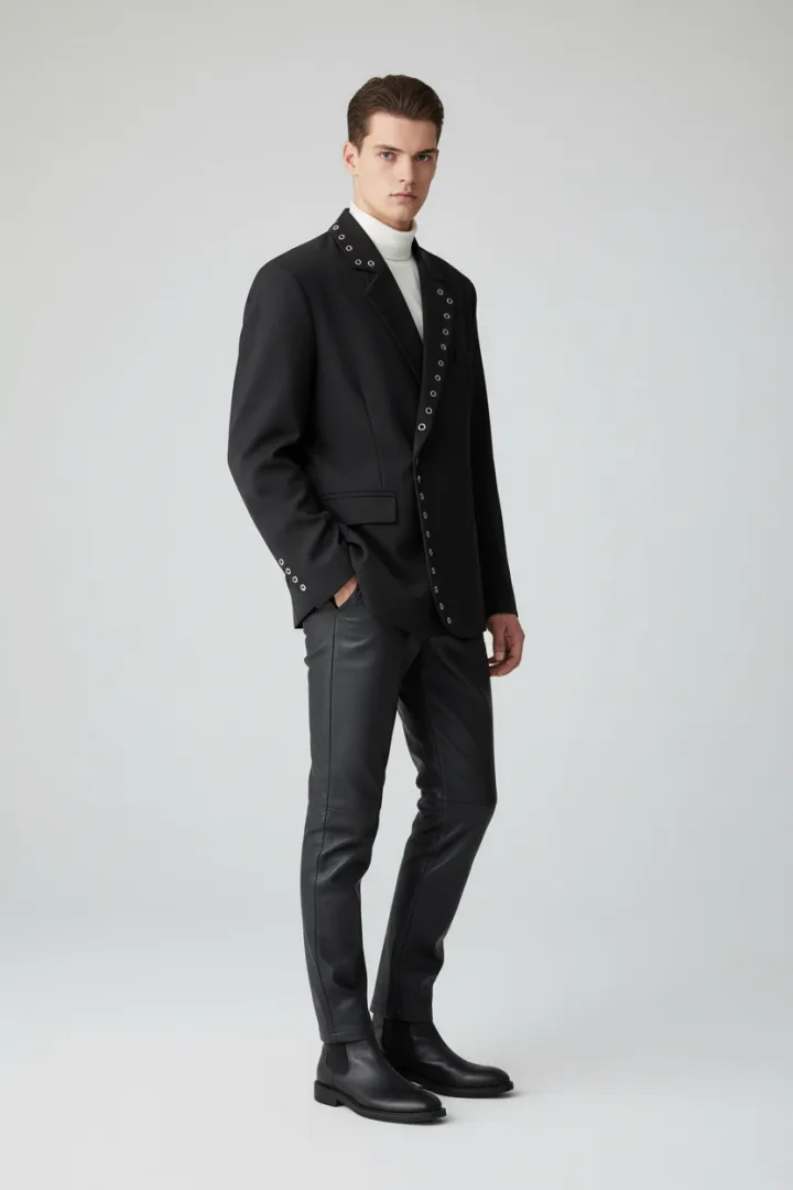 Пиджак с металлическими кольцами «GROZA»