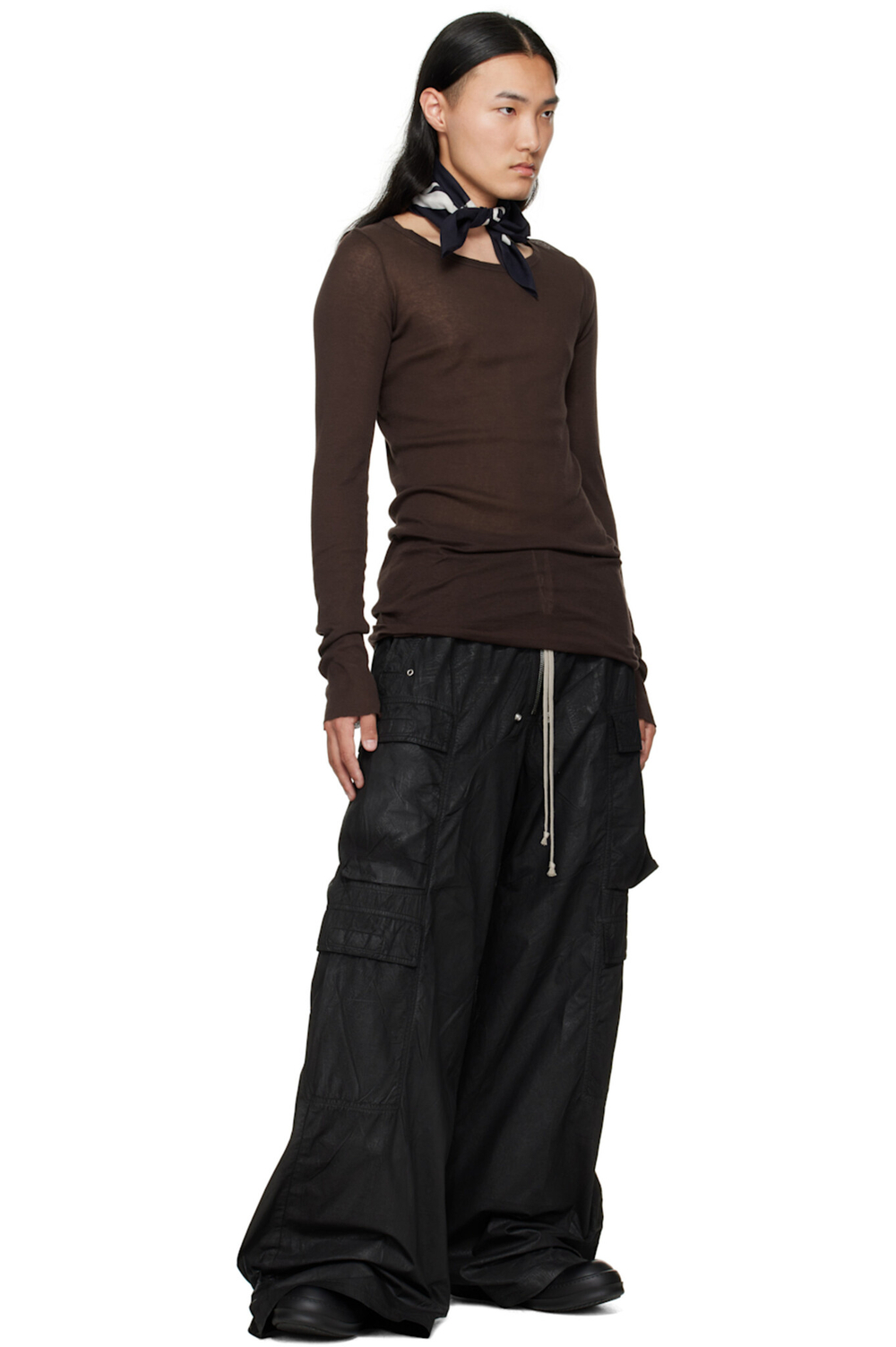 RICK OWENS DRKSHDW БАНДАНА ЧЕРНАЯ С ЛОГОТИПОМ