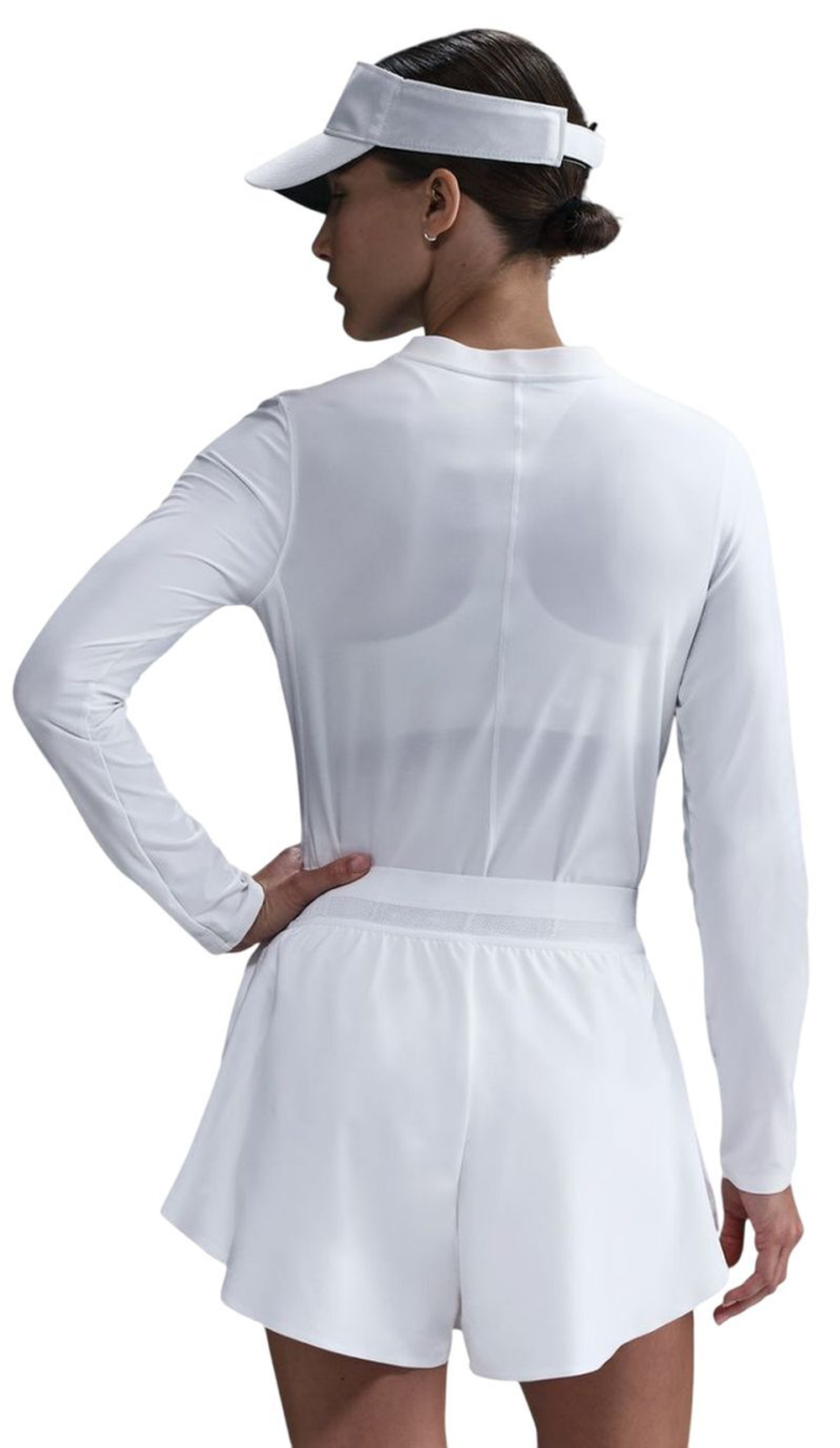 Женская теннисная футболкаNike Court Advantage Dri-Fit Mid-Layer Tennis - White
