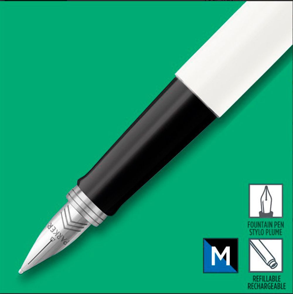 Ручка перьев. Parker Jotter Original F60 White с пером M (2096871) 3