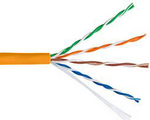 Кабель витая пара U/UTP 5e кат. 4 пары Netlan EC-UU004-5E-LSZH-OR