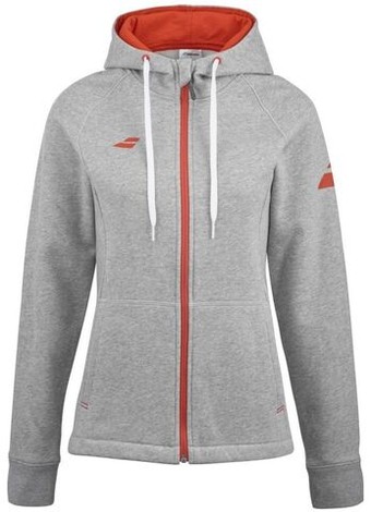 Женская Кофта теннисная Babolat Exercise Hood Women - серый
