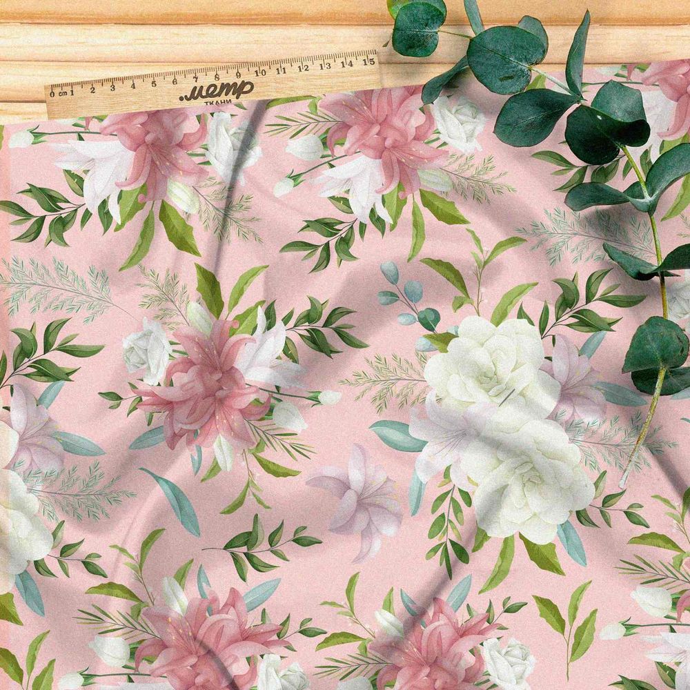 Ткань муслин цветочная мелодия