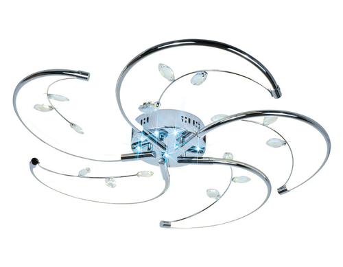 Потолочный светодиодный светильник с пультом LC556/5 CH хром 60W 4200K 630*630*130 (ПДУ для RGB подсветки)