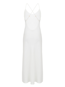 Сорочка длинная с круглым вырезом белая