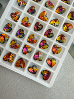 Подвеска сердце из хрустального стекла, heart 10 мм, 2 штуки, Огненный закат