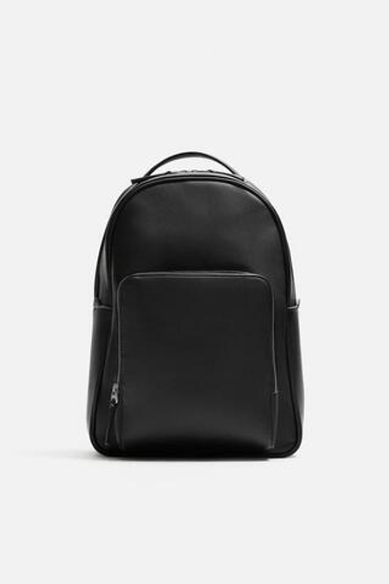 ZARA РЮКЗАК С ТЕКСТУРОЙ, ЧЕРНЫЙ