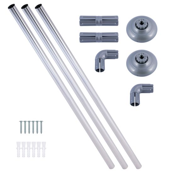 Карниз для ванной П-образный 90х90х90 см. Besser BS 0477H