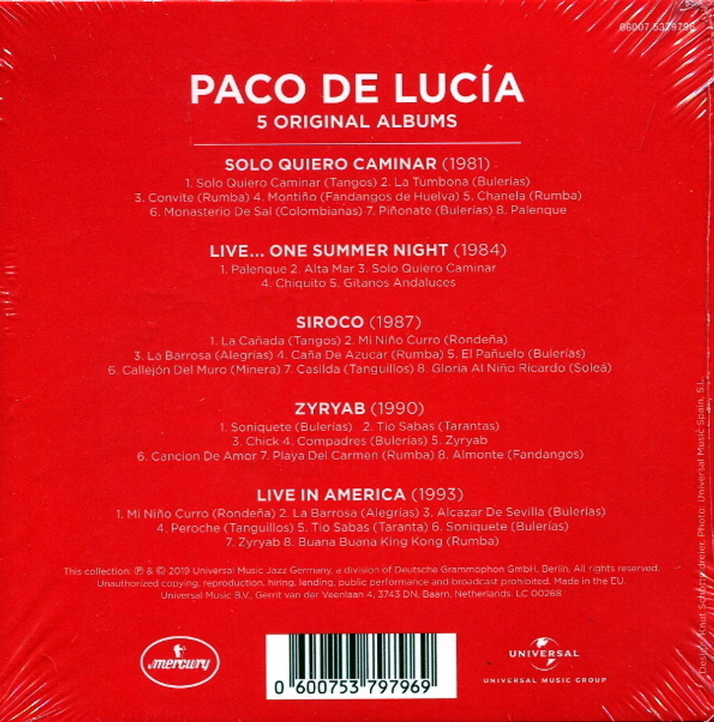 Paco De Lucia / 5 Original Albums Vol. 2 (5CD)