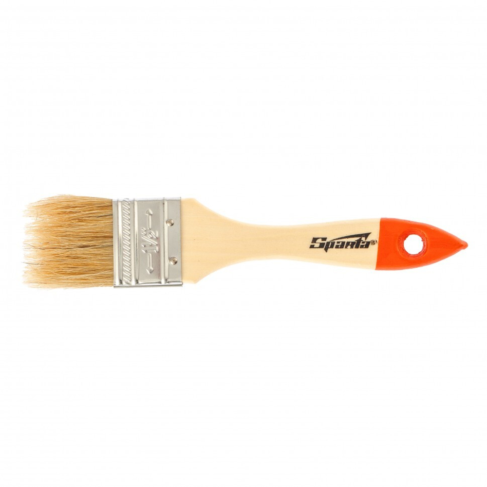 Кисть плоская Slimline 1.5" (38 мм), натуральная щетина, деревянная ручка Sparta