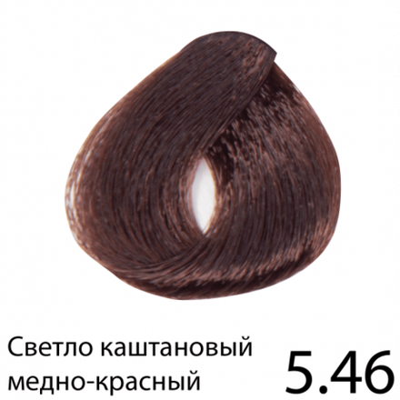 Перманентная крем-краска для волос без аммиака, Regal Zero (светло-каштановая медно-красная), 5.46, BES, 100 мл.
