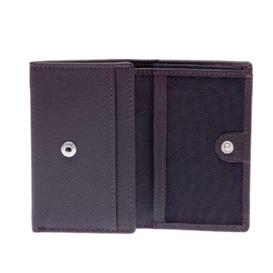 Мини-бумажник KLONDIKE Claim, натуральная кожа в коричневом цвете, 10,5 х 2 х 7,5 см