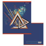 Тетрадь 36л., А5, клетка, Alingar "New line", скрепка, мелованный картон (стандарт) , блок офсет, 4 дизайна в пленке т/у