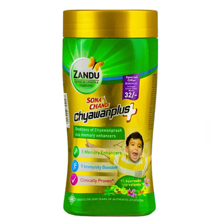 Чаванпраш Плюс Сона Чанди Занду (Chyawanprash Plus Sona Chandi Zandu), 450 гр