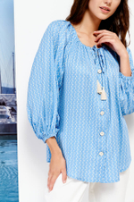 22633 Блузка женская (голубой принт)