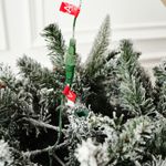 Заснеженная елка с гирляндой встроенной «ile Grande» (Литая+пвх) 180 см / 1,8 м