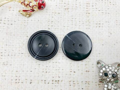 Пуговицы, d 2,5 см, чёрный