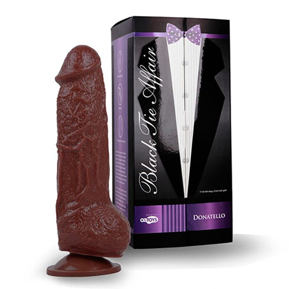 Коричневый фаллоимитатор Skinsation Black Tie Affaire Donatello - 17 см. (Цвет: коричневый)