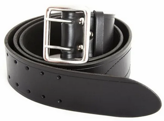 Ремень офиц. кожа пряжка сталь (чёрный)