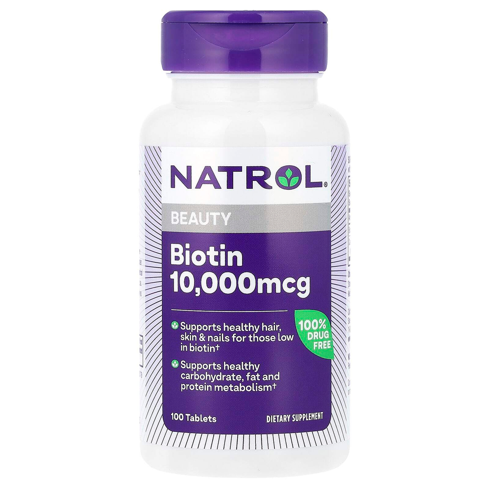 Natrol, биотин, 100 таблеток