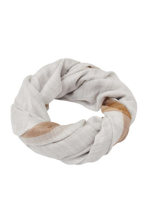 Палантин из кашемира серого цвета