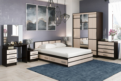 Комод Сакура, Дуб беленый, Венге