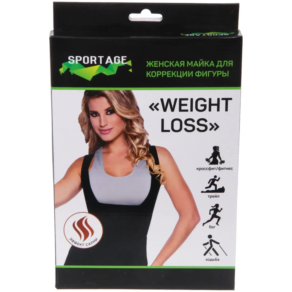 Майка для похудения «Weight loss», размер L, Черный