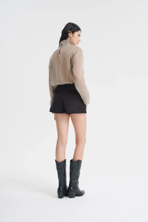 Шорты мини из вельвета