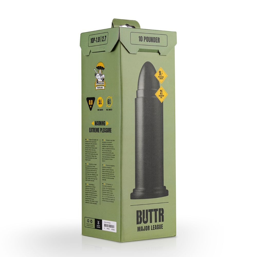 Пробка XXL 10 Pounder Dildo 25,6 см, черный