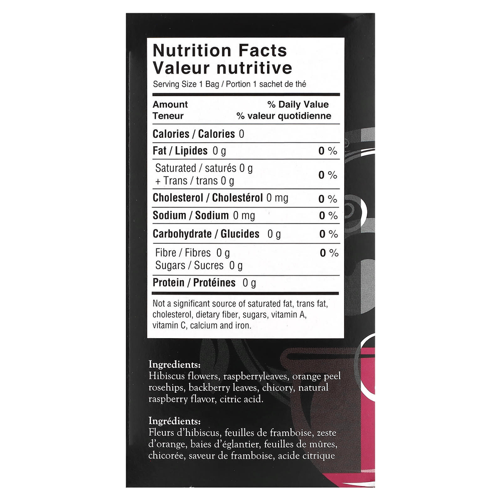 Uncle Lee's Tea, Simple Delicious, малиновый чай, без кофеина, 18 чайных пакетиков, 32,4 г (1,14 унции)