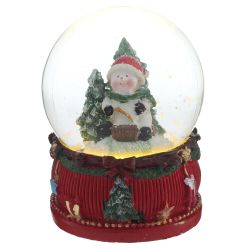 GAEM Фигурка декоративная "Дед Мороз/Снеговик" в стекл шаре, L6 W6 H8,5 см, 2в.