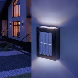 Светильник уличный ЭРА ERAFS024-02 на солнечной батарее настенный Практик 2 LED | Садовые фасадные светильники