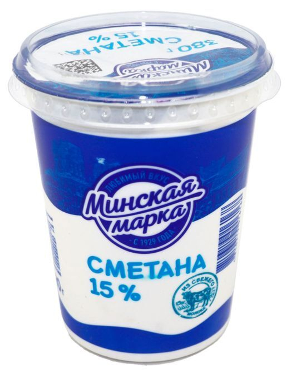 Минская Марка Сметана 15% 380гр