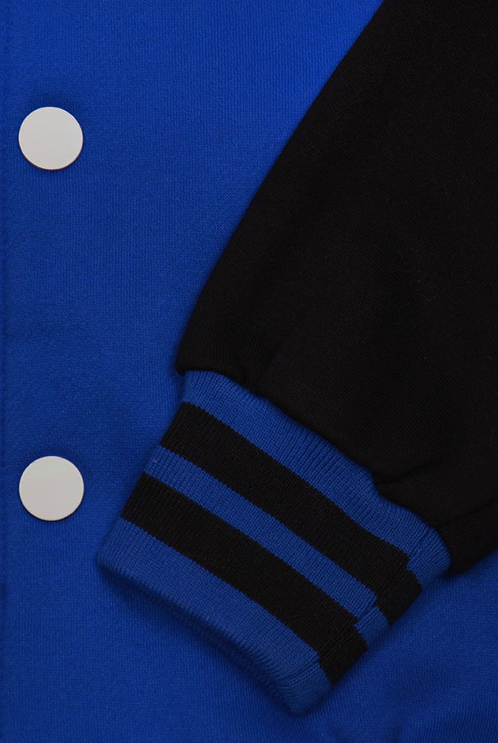 Бомбер синий с черным фото рукав Бомбер синий с черным фото рукав