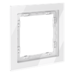 Рамка стеклянная VOLTUM S70 на 1 пост, (белый, стекло)