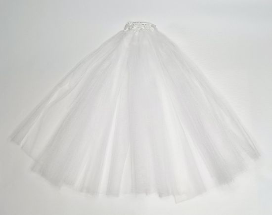 Свадебная мини фата "Мечта невесты", белая с гребешком