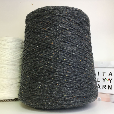 TWEETY - E. MIROGLIO S.p.A.; 80% меринос, 20% п/а; 300м/100гр; твид; цвет: тёмно-серая нить с цветными вкраплениями