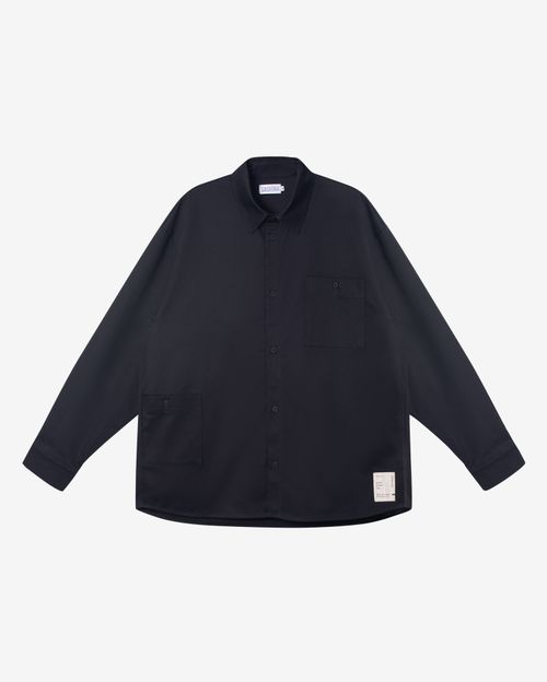 Рубашка Sashina Side Pocket черная