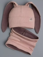 Шапка для девочек осенняя, с ушками