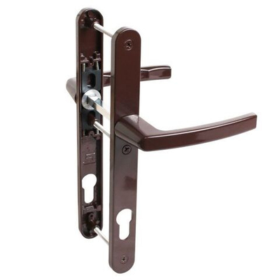 Комплект ручек БУЛАТ РФ 92.25.02.8017 УРАЛ корич. с пружин. м/о 92 для узкопроф.