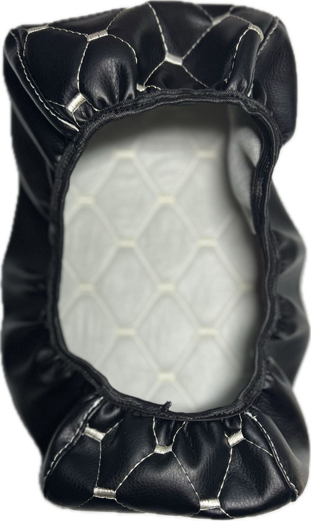 Чехол на штатный подлокотник Лада Веста (белая нить Рубин)