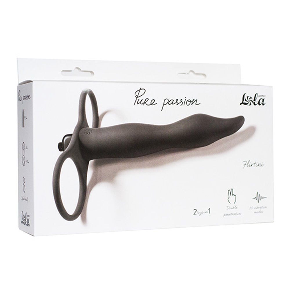 Вибронасадка для двойного проникновения Lola Games Pure Passion Flirtini Black 1204-01lola