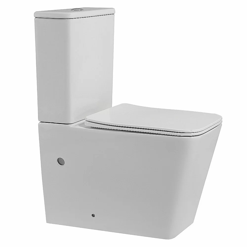 Унитаз ABBER Rechteck AC1210 с крышкой микролифт, с бачком, безободковый