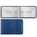 Визитница/кредитница однорядная BRAUBERG "Iguana", на 24 карты, под кожу змеи, застежка, темно-синяя, 232288