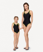 Купальник для плавания Edge Black/Lime, полиамид, детский