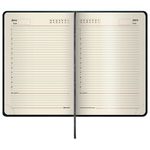 Ежедневник недатированный А5 (138х213 мм) BRAUBERG "Stylish", кожзам, гибкий, 160 л., черный, 126224