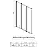 Шторка для ванны складная Azario PRESTON 90х150 цвет профиля хром (AZ-NFC6433 900)