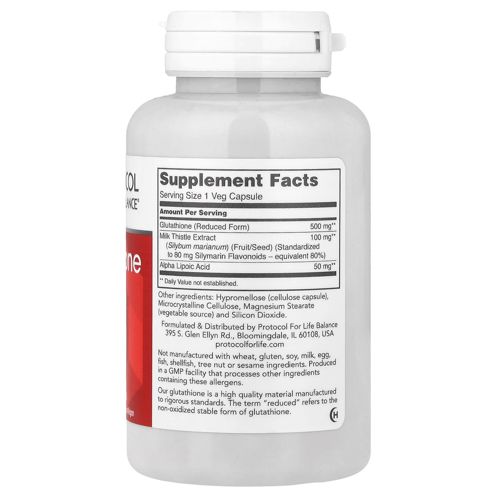 Protocol for Life Balance, Глутатион, 60 растительных капсул