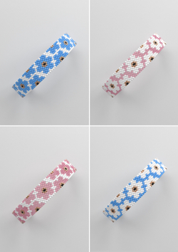 Схема PEYOTE, Схема браслета мозаичное плетение, узор из Miyuki Delica 11/0, файл PDF, №401