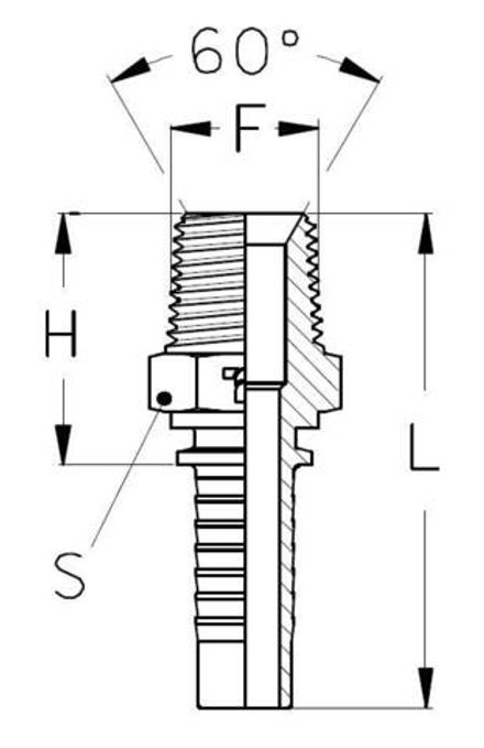 Фитинг DN 12 BSPT 3/8 TIEFFE